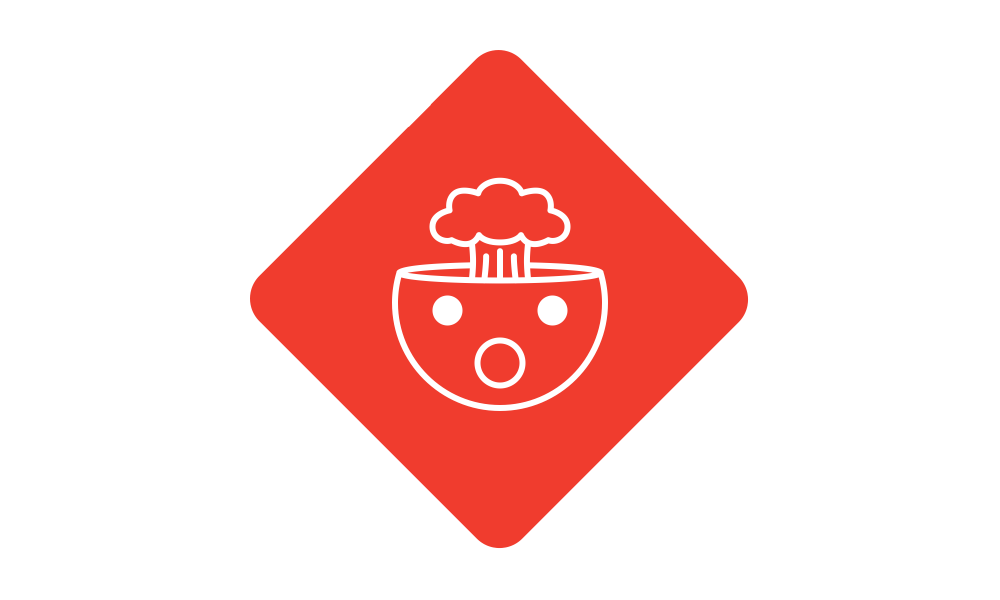 The git logo with a exploding head inside