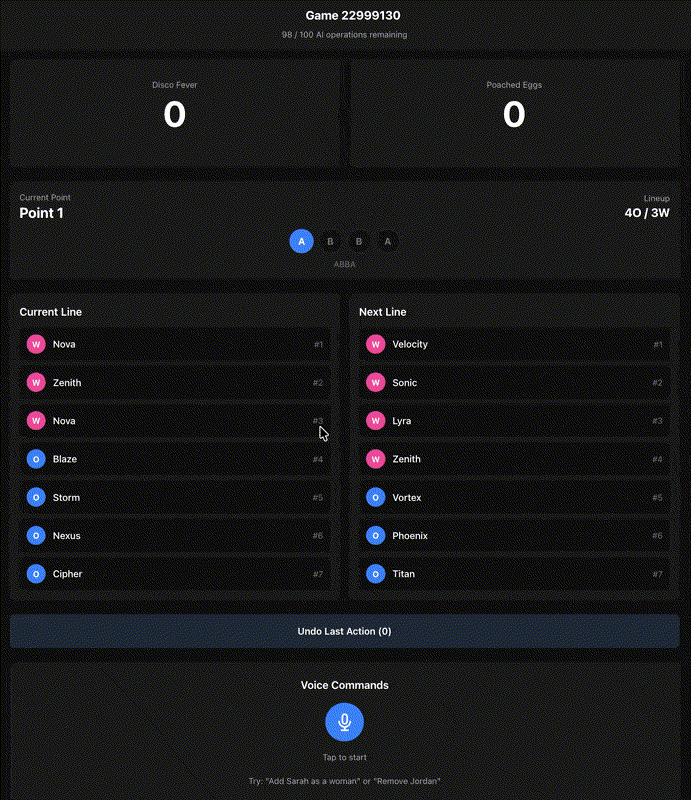 A basic demo of the proof-of-concept app, sped up 2x
